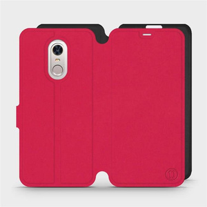 Etui Soft Touch do Xiaomi Redmi 5 Plus - wzór Żywa czerwień z czernią