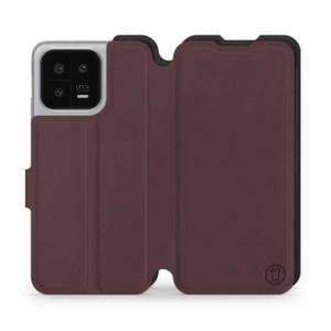 Etui Soft Touch do Xiaomi 13 - wzór Matowy burgund z czernią