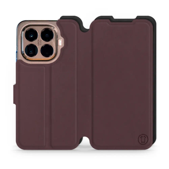 Etui Soft Touch do Xiaomi 15T Pro - wzór Matowy burgund z czernią