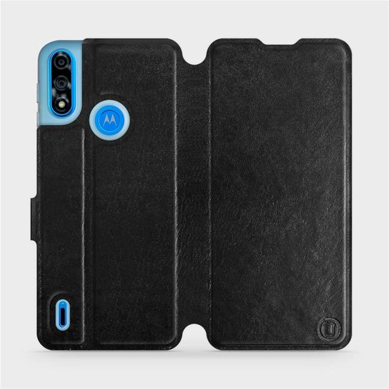 Etui do Motorola Moto E7 Power - wzór Black&Orange