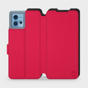 Etui Soft Touch do Motorola Moto G72 - wzór Żywa czerwień z czernią