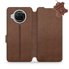 Etui ze skóry naturalnej do Xiaomi MI 10T Lite - wzór Brown Leather