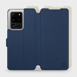 Etui Soft Touch do Samsung Galaxy S20 Ultra - wzór Głęboki granat z platyną