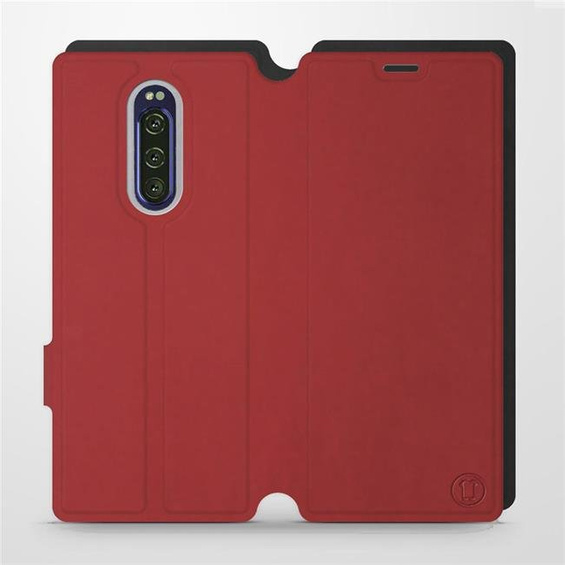 Etui Soft Touch do Sony Xperia 1 - wzór Zachodząca czerwień z czernią