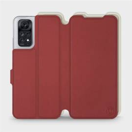Etui Soft Touch do Xiaomi Redmi Note 11S - wzór Zachodząca czerwień z platyną