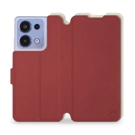 Etui Soft Touch do Xiaomi POCO M6 Pro - wzór Zachodząca czerwień z platyną