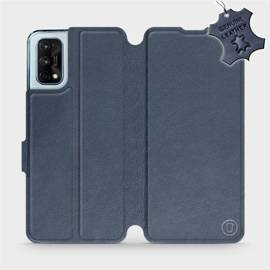 Etui ze skóry naturalnej do Realme 7 Pro - wzór Blue Leather