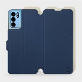Etui Soft Touch do OPPO Reno 6 5G - wzór Głęboki granat z platyną