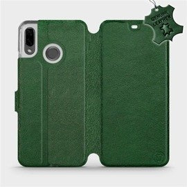 Etui ze skóry naturalnej do Huawei Nova 3 - wzór Green Leather