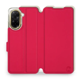 Etui Soft Touch do Xiaomi Redmi A5 - wzór Żywa czerwień z platyną