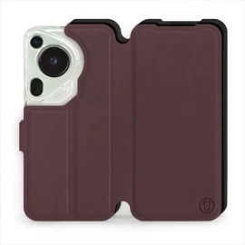 Etui Soft Touch do Huawei Pura 70 Ultra - wzór Matowy burgund z czernią