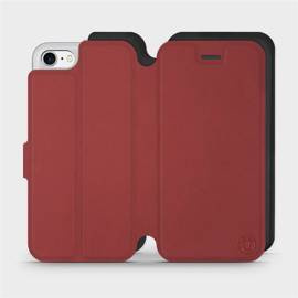 Etui Soft Touch do Apple iPhone SE 2022 - wzór Zachodząca czerwień z czernią