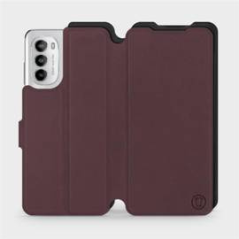 Etui Soft Touch do Motorola Moto G82 5G - wzór Matowy burgund z czernią