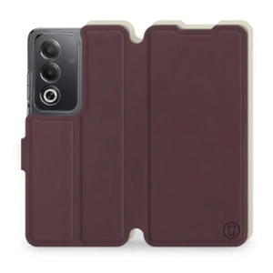 Etui Soft Touch do OPPO A80 5G - wzór Matowy burgund z platyną