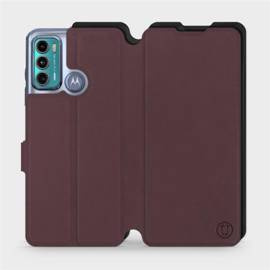 Etui Soft Touch do Motorola Moto G60 - wzór Matowy burgund z czernią