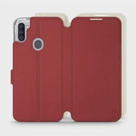 Etui Soft Touch do Samsung Galaxy M11 - wzór Zachodząca czerwień z platyną