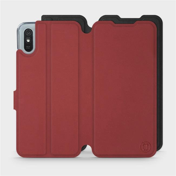 Etui Soft Touch do Xiaomi Redmi 9A - wzór Zachodząca czerwień z czernią