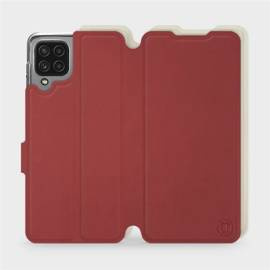 Etui Soft Touch do Samsung Galaxy M22 - wzór Zachodząca czerwień z platyną