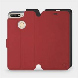Etui Soft Touch do Huawei Honor 7A - wzór Zachodząca czerwień z czernią