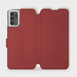 Etui Soft Touch do Samsung Galaxy A32 4g - wzór Zachodząca czerwień z platyną