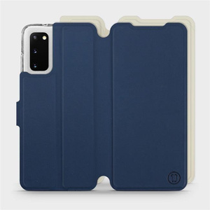 Etui Soft Touch do Samsung Galaxy S20 - wzór Głęboki granat z platyną