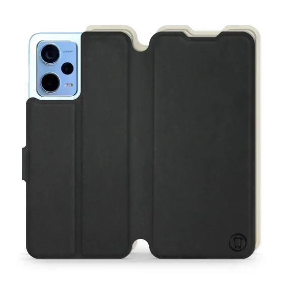 Etui Soft Touch do Xiaomi Redmi Note 12 5G - wzór Satynowa czerń z platyną