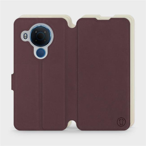 Etui Soft Touch do Nokia 5.4 - wzór Matowy burgund z platyną