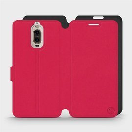 Etui Soft Touch do Huawei Mate 9 Pro - wzór Żywa czerwień z czernią