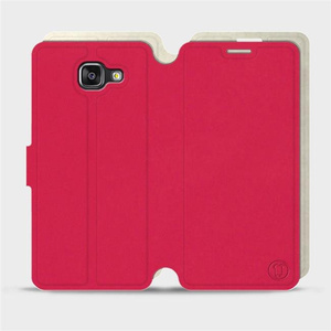 Etui Soft Touch do Samsung Galaxy A5 2016 - wzór Żywa czerwień z platyną