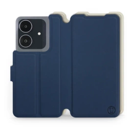 Etui Soft Touch do Realme Note 60 - wzór Głęboki granat z platyną