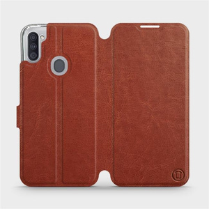 Etui do Samsung Galaxy M11 - wzór Brown&Gray