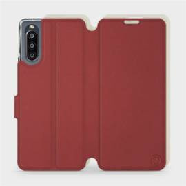Etui Soft Touch do Sony Xperia 10 IV - wzór Zachodząca czerwień z platyną