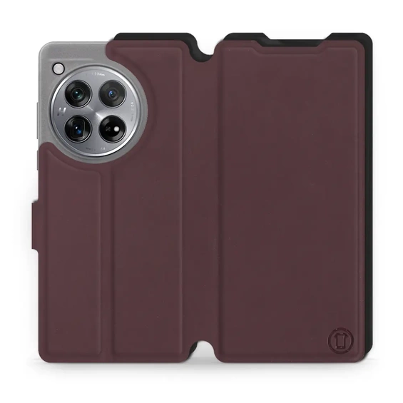 Etui Soft Touch do OnePlus 12R - wzór Matowy burgund z czernią