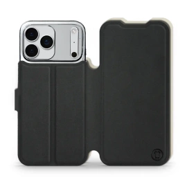 Etui Soft Touch do Apple iPhone 17 Pro Max - wzór Satynowa czerń z platyną