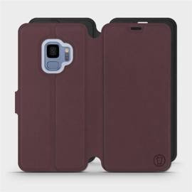 Etui Soft Touch do Samsung Galaxy S9 - wzór Matowy burgund z czernią