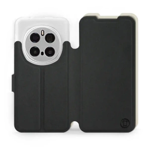 Etui Soft Touch do Huawei Honor Magic7 Pro 5G - wzór Satynowa czerń z platyną