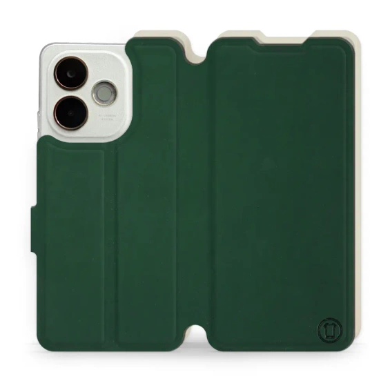 Etui Soft Touch do OPPO A5 Pro 5G - wzór Miejska zieleń z platyną