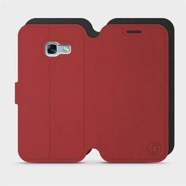 Etui Soft Touch do Samsung Galaxy A3 2017 - wzór Zachodząca czerwień z czernią