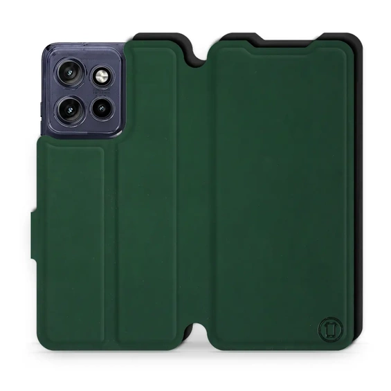 Etui Soft Touch do Motorola Edge 50 Neo - wzór Miejska zieleń z czernią