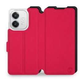 Etui Soft Touch do OPPO A40M - wzór Żywa czerwień z czernią