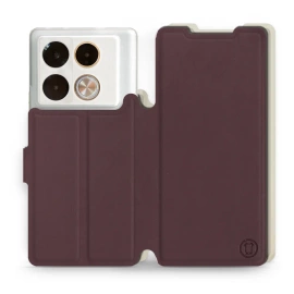Etui Soft Touch do Infinix Note 40 Pro - wzór Matowy burgund z platyną