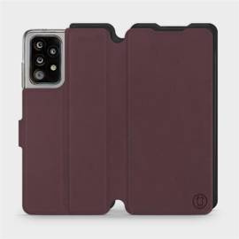 Etui Soft Touch do Samsung Galaxy A52S 5G - wzór Matowy burgund z czernią