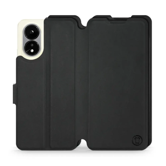 Etui Soft Touch do OPPO A38 - wzór Satynowa czerń