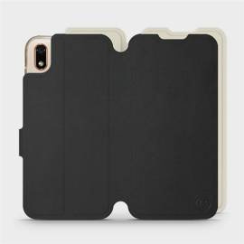 Etui Soft Touch do Huawei Y5 2019 - wzór Satynowa czerń z platyną