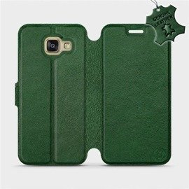 Etui ze skóry naturalnej do Samsung Galaxy A3 2016 - wzór Green Leather