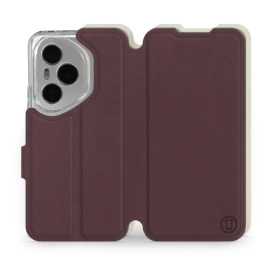Etui Soft Touch do Huawei Honor 400 Pro - wzór Matowy burgund z platyną