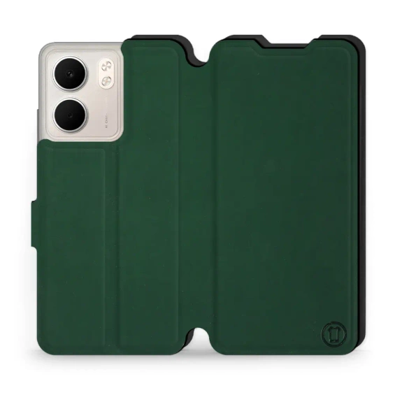 Etui Soft Touch do OPPO A5x - wzór Miejska zieleń z czernią