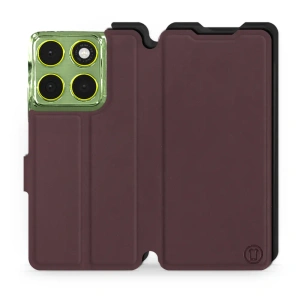 Etui Soft Touch do Motorola Edge 70 - wzór Matowy burgund z czernią