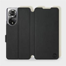 Etui Soft Touch do Huawei Honor 50 - wzór Satynowa czerń z platyną