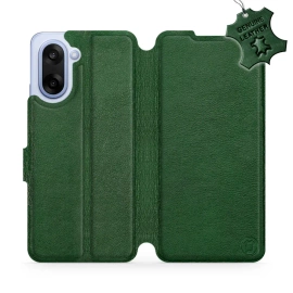Etui ze skóry naturalnej do OnePlus Nord CE5 - wzór Green Leather